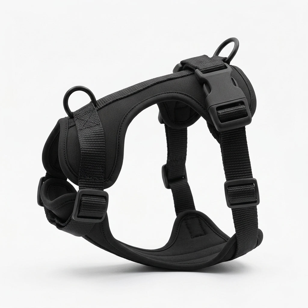 Black Comfort Fit harness for Pekingese